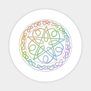 Rainbow pentacle Magnet